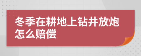 冬季在耕地上钻井放炮怎么赔偿