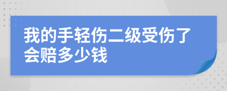 我的手轻伤二级受伤了会赔多少钱