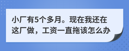 小厂有5个多月。现在我还在这厂做，工资一直拖该怎么办