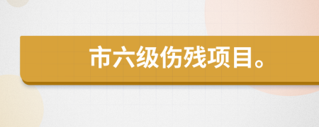 市六级伤残项目。