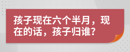 孩子现在六个半月，现在的话，孩子归谁？