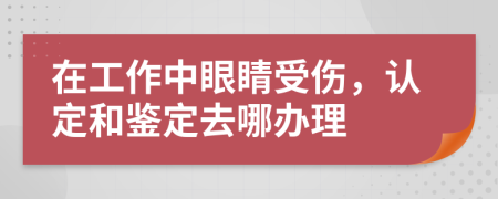 在工作中眼睛受伤，认定和鉴定去哪办理