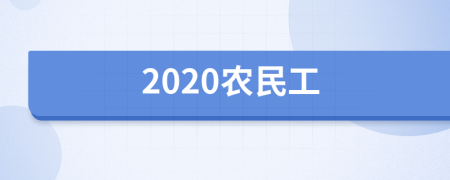 2020农民工
