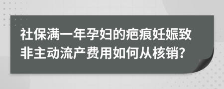 社保满一年孕妇的疤痕妊娠致非主动流产费用如何从核销？