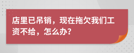 店里已吊销，现在拖欠我们工资不给，怎么办？