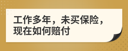 工作多年，未买保险，现在如何赔付
