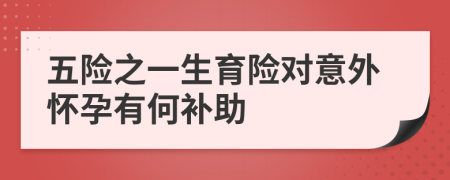 五险之一生育险对意外怀孕有何补助