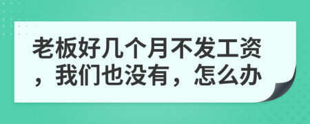 老板好几个月不发工资，我们也没有，怎么办