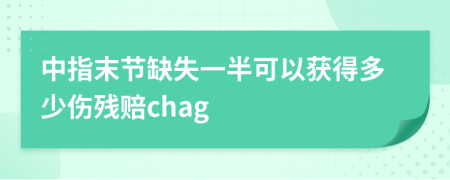 中指末节缺失一半可以获得多少伤残赔chag