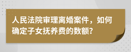 人民法院审理离婚案件，如何确定子女抚养费的数额？