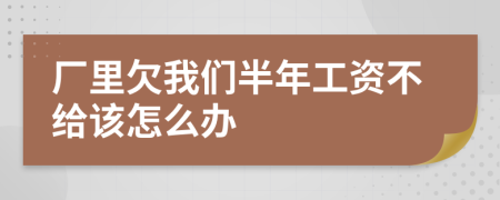 厂里欠我们半年工资不给该怎么办