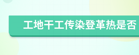 工地干工传染登革热是否