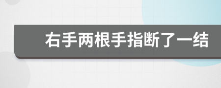 右手两根手指断了一结