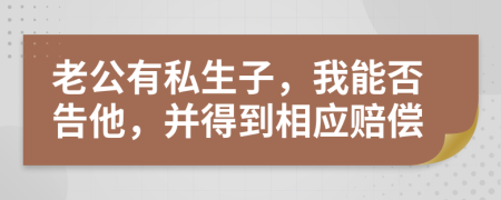 老公有私生子，我能否告他，并得到相应赔偿