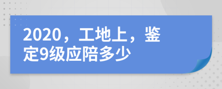 2020，工地上，鉴定9级应陪多少