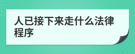 人已接下来走什么法律程序