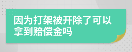 因为打架被开除了可以拿到赔偿金吗