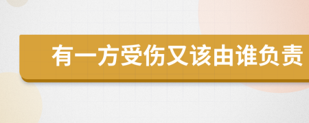 有一方受伤又该由谁负责