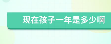 现在孩子一年是多少啊