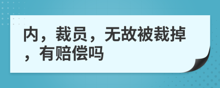 内，裁员，无故被裁掉，有赔偿吗
