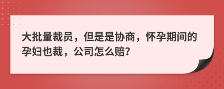 大批量裁员，但是是协商，怀孕期间的孕妇也裁，公司怎么赔？