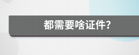 都需要啥证件？