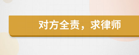 对方全责，求律师