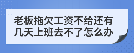 老板拖欠工资不给还有几天上班去不了怎么办