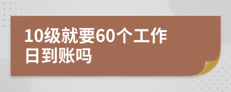 10级就要60个工作日到账吗