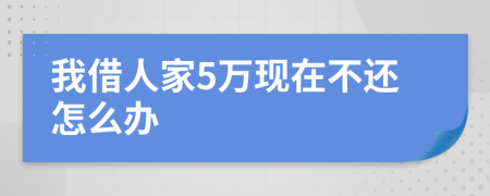 我借人家5万现在不还怎么办