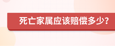 死亡家属应该赔偿多少？