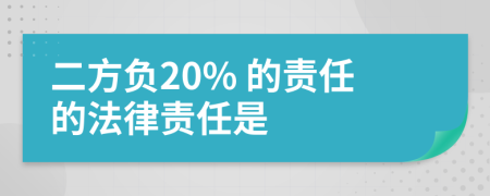 二方负20% 的责任的法律责任是