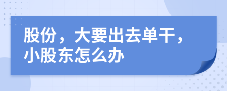 股份，大要出去单干，小股东怎么办