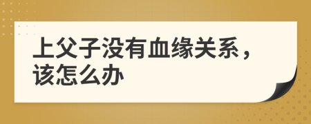 上父子没有血缘关系，该怎么办