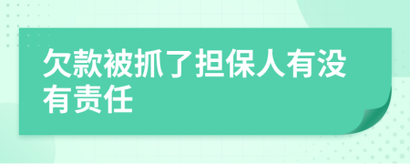 欠款被抓了担保人有没有责任