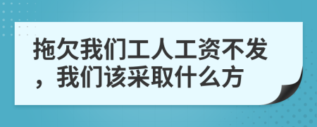 拖欠我们工人工资不发，我们该采取什么方