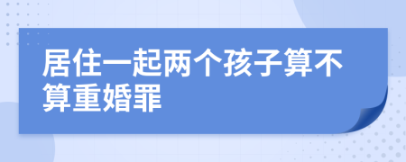 居住一起两个孩子算不算重婚罪