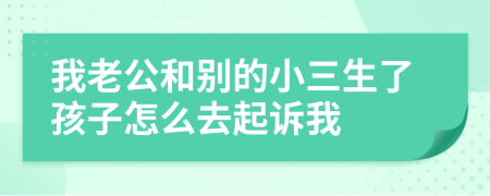 我老公和别的小三生了孩子怎么去起诉我