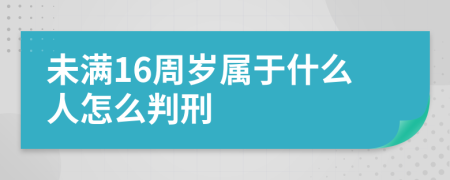 未满16周岁属于什么人怎么判刑