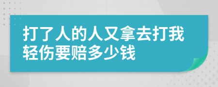 打了人的人又拿去打我轻伤要赔多少钱