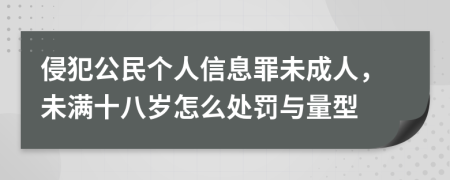 侵犯公民个人信息罪未成人，未满十八岁怎么处罚与量型