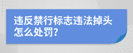 违反禁行标志违法掉头怎么处罚？