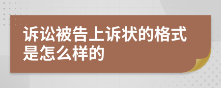 诉讼被告上诉状的格式是怎么样的