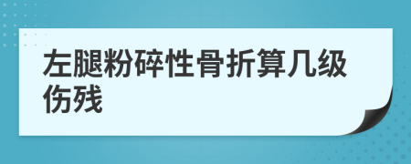 左腿粉碎性骨折算几级伤残