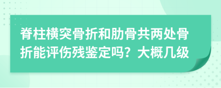脊柱横突骨折和肋骨共两处骨折能评伤残鉴定吗？大概几级