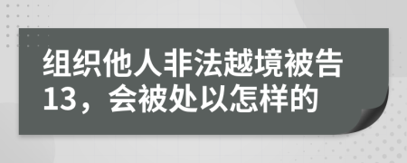 组织他人非法越境被告13，会被处以怎样的