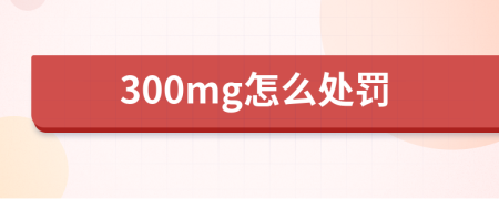 300mg怎么处罚