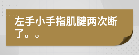 左手小手指肌腱两次断了。。