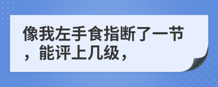 像我左手食指断了一节，能评上几级，