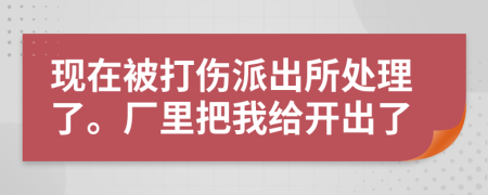 现在被打伤派出所处理了。厂里把我给开出了